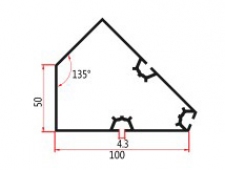 100方柱135°柱M102